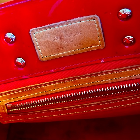 Louis Vuitton Bag Reade Monogram Vernis Pm Red Patent Leather Tote Small - Picture 8 of 15